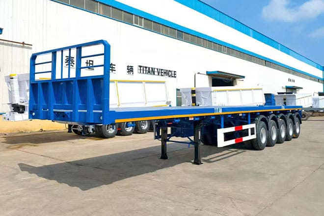 TITAN 5 Axle New Flatbed Trailers for Sale in Mauritius - Semirremolque plataforma/ Caja abierta: foto 3 TITAN 5 Axle New Flatbed Trailers for Sale in Mauritius - Semirremolque plataforma/ Caja abierta: foto 3