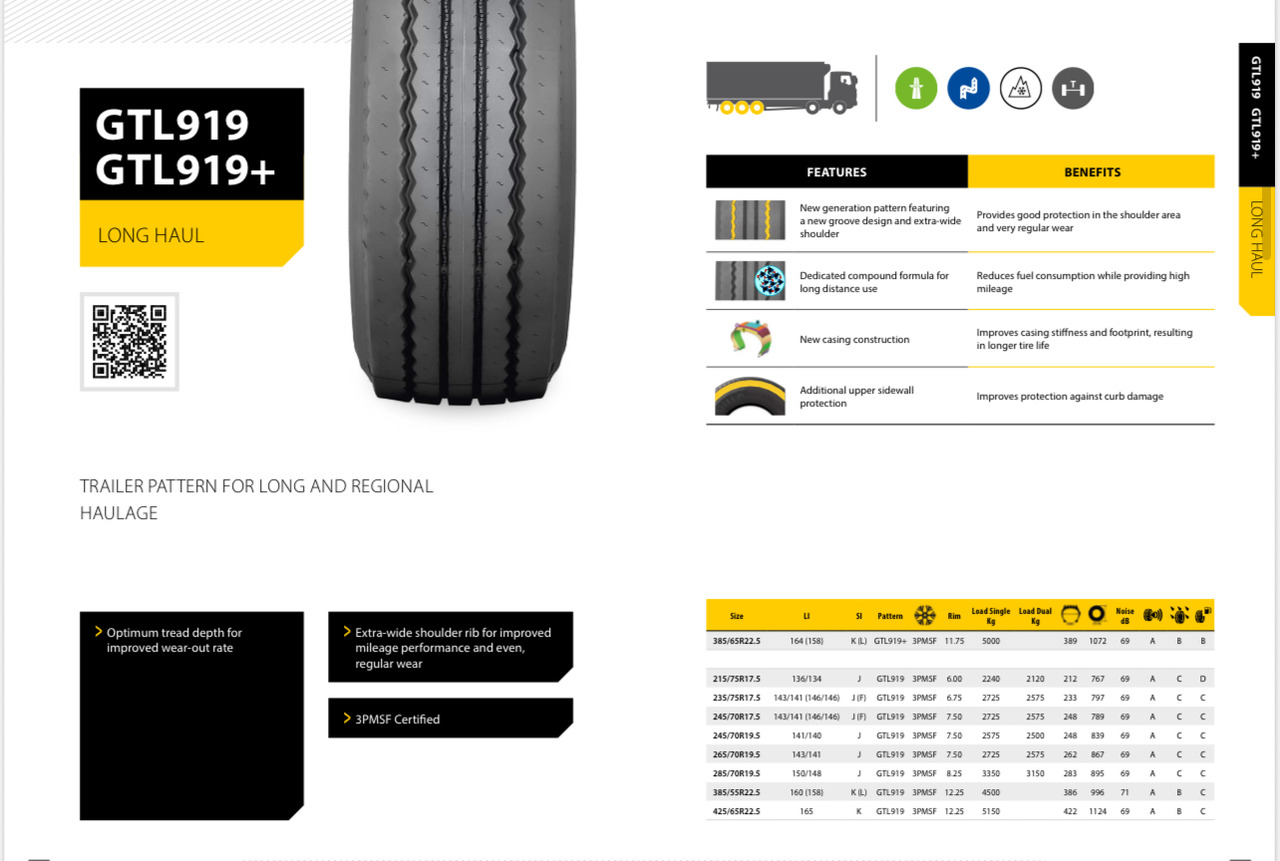 GITI 385 / 65 R 22,5 - Neumático para Remolque: foto 1 GITI 385 / 65 R 22,5 - Neumático para Remolque: foto 1