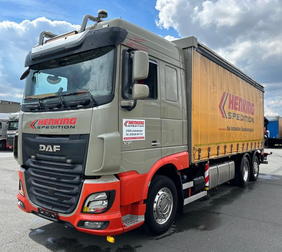 DAF DAF XF 460 FAN + PALFINGER + 16mtr + Lenkachse + EURO 6 - Camión lona, Camión grúa: foto 1 DAF DAF XF 460 FAN + PALFINGER + 16mtr + Lenkachse + EURO 6 - Camión lona, Camión grúa: foto 1