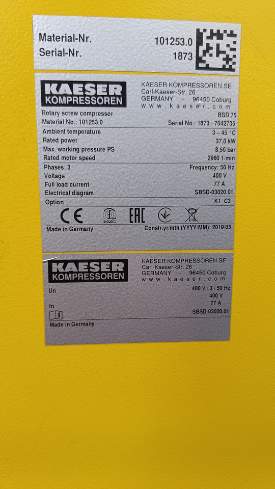 KAESER BSD 75 - Compresor de aire: foto 5 KAESER BSD 75 - Compresor de aire: foto 5
