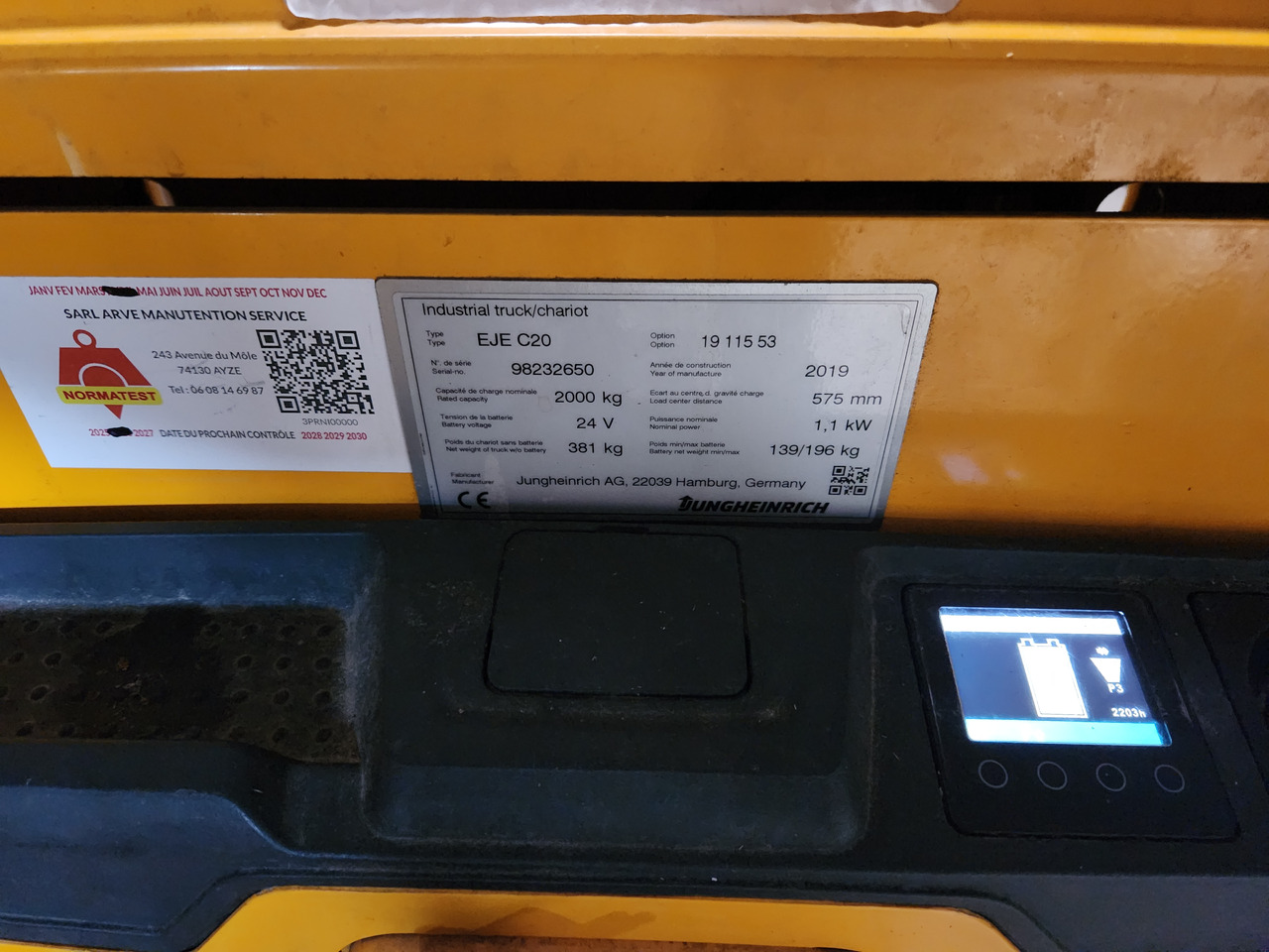 JUNGHEINRICH EJEC20 - Transpaleta: foto 3 JUNGHEINRICH EJEC20 - Transpaleta: foto 3