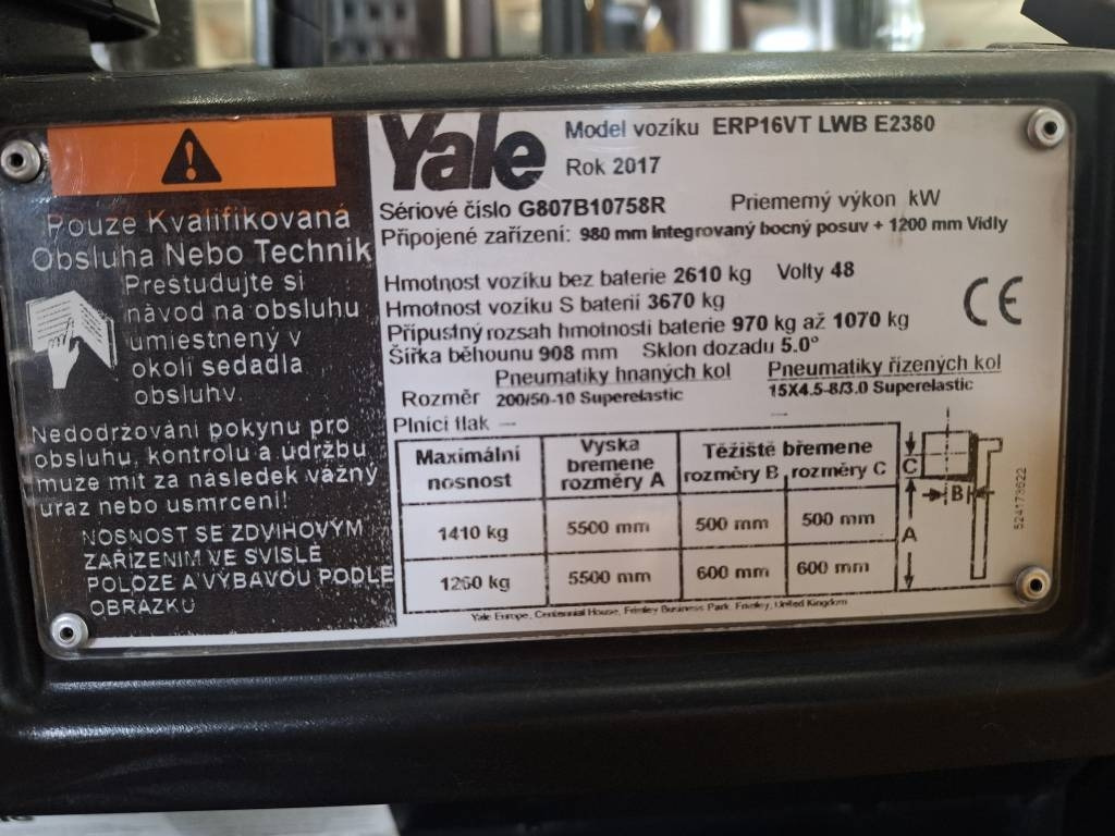 Yale ERP 16 VT - Carretilla elevadora eléctrica: foto 2 Yale ERP 16 VT - Carretilla elevadora eléctrica: foto 2