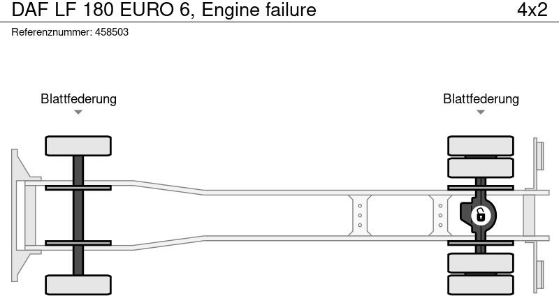 Camión caja cerrada DAF LF 180 EURO 6, Engine failure: foto 15