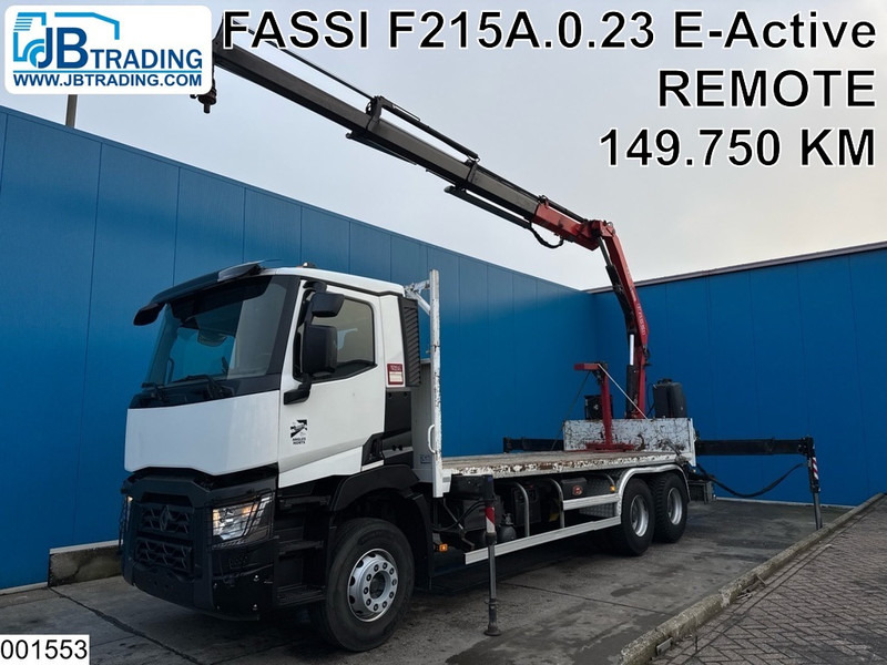 Renault C 380 6x4, EURO 6, Fassi, Steel suspension, Remote - Camión caja abierta, Camión grúa: foto 1 Renault C 380 6x4, EURO 6, Fassi, Steel suspension, Remote - Camión caja abierta, Camión grúa: foto 1