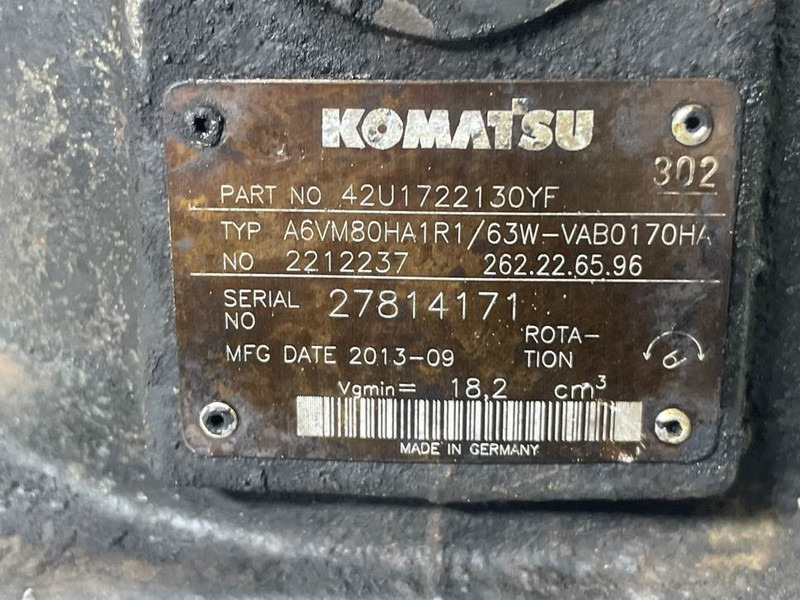 Leasing de Komatsu WA80-Rexroth A6VM80HA1R1/63W-Drive motor/Fahrmotor Komatsu WA80-Rexroth A6VM80HA1R1/63W-Drive motor/Fahrmotor: foto 9 Leasing de Komatsu WA80-Rexroth A6VM80HA1R1/63W-Drive motor/Fahrmotor Komatsu WA80-Rexroth A6VM80HA1R1/63W-Drive motor/Fahrmotor: foto 9