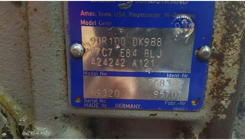Sauer Sundstrand 90R100DK9B8 - Paus RL1051 - Pump - Hidráulica: foto 3 Sauer Sundstrand 90R100DK9B8 - Paus RL1051 - Pump - Hidráulica: foto 3