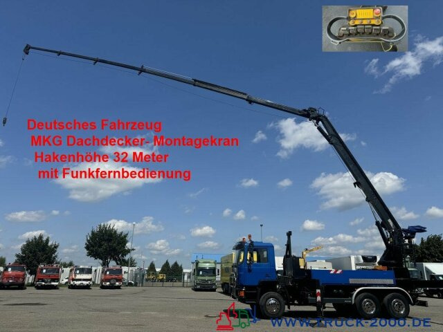 MAN 24.340 6x4 MKG Dachdecker Montagekran 32m +Winde - Camión grúa: foto 1 MAN 24.340 6x4 MKG Dachdecker Montagekran 32m +Winde - Camión grúa: foto 1