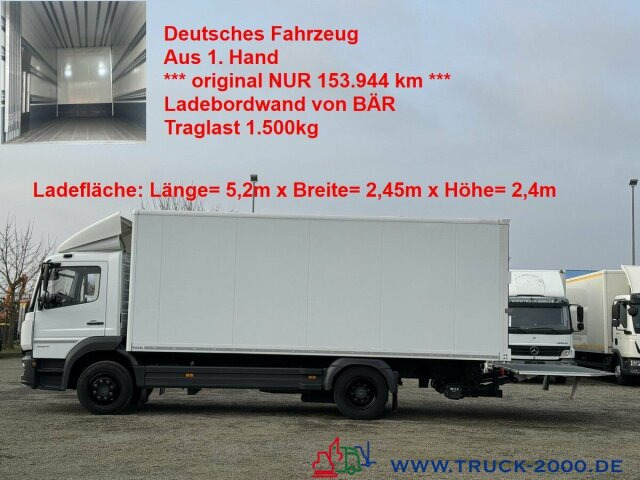 Mercedes-Benz Atego 1524 Koffer LBW BÄR 1.500 kg Kamera Klima - Camión caja cerrada: foto 1 Mercedes-Benz Atego 1524 Koffer LBW BÄR 1.500 kg Kamera Klima - Camión caja cerrada: foto 1