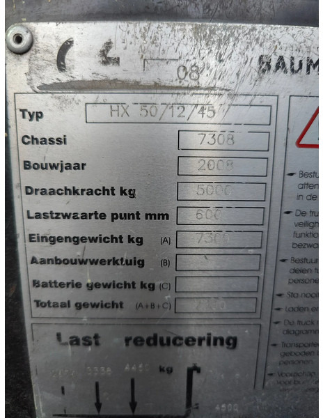 BAUMANN HX 50/12/45 5000 kg - Carretilla de carga lateral: foto 5 BAUMANN HX 50/12/45 5000 kg - Carretilla de carga lateral: foto 5