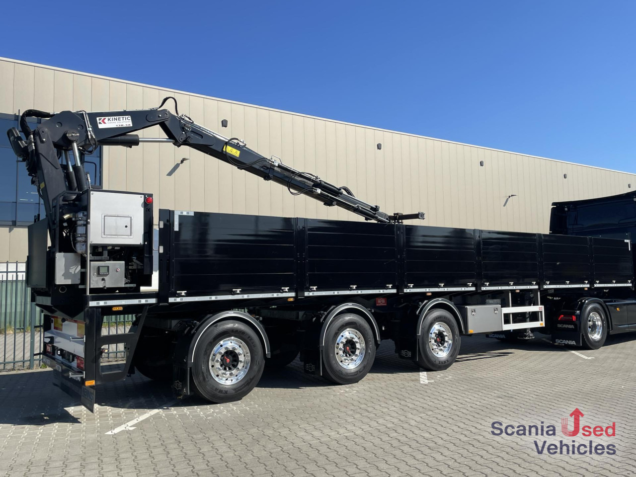 PACTON PACTON TPL.342 CB LIFT AXLE KINETIC 13R-3X CRANE - Remolque plataforma/ Caja abierta: foto 1 PACTON PACTON TPL.342 CB LIFT AXLE KINETIC 13R-3X CRANE - Remolque plataforma/ Caja abierta: foto 1