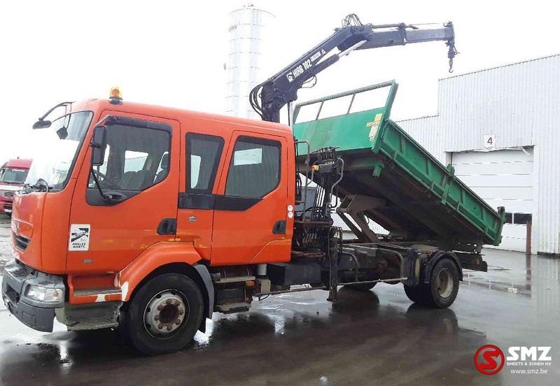Camión volquete, Camión grúa Renault Midlum 210 Hiab 102 manual pump: foto 5
