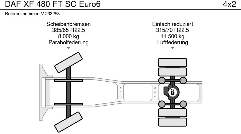 Cabeza tractora DAF XF 480 FT SC Euro6: foto 9