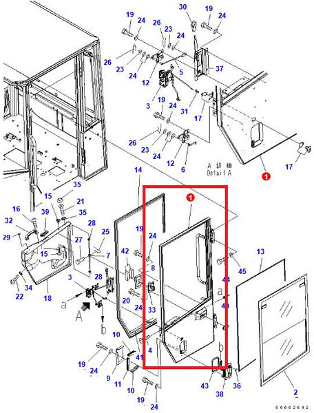 Komatsu WA100-5 DOOR ASSY 417-926-3106 - Cabina e interior para Maquinaria de construcción: foto 2 Komatsu WA100-5 DOOR ASSY 417-926-3106 - Cabina e interior para Maquinaria de construcción: foto 2