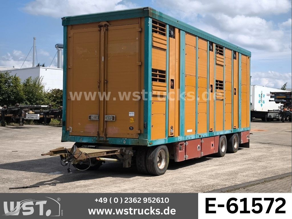 Menke-Janzen Menke 2 Stock Vollalu 8 m Hubdach Viehanhänger - Remolque transporte de ganado: foto 1 Menke-Janzen Menke 2 Stock Vollalu 8 m Hubdach Viehanhänger - Remolque transporte de ganado: foto 1