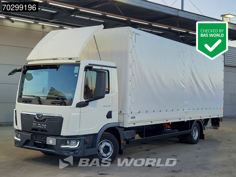 MAN TGL 12.250 4X2 LIKE NEW! 12tonner Curtainsider 1500kg Ladebordwand Euro 6 - Camión lona: foto 1 MAN TGL 12.250 4X2 LIKE NEW! 12tonner Curtainsider 1500kg Ladebordwand Euro 6 - Camión lona: foto 1