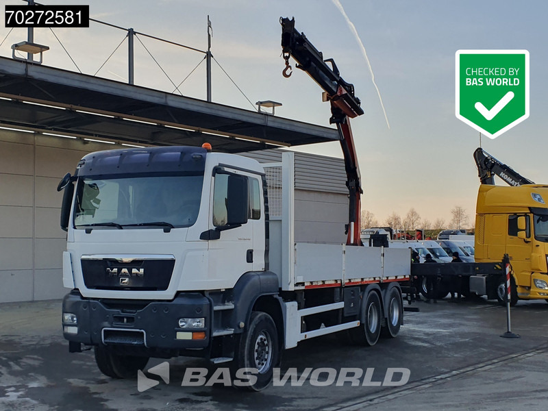 MAN TGS 26.440 6X4 Palfinger PK18002 EH Kran Crane Manual Remote Euro 5 - Camión caja abierta, Camión grúa: foto 1 MAN TGS 26.440 6X4 Palfinger PK18002 EH Kran Crane Manual Remote Euro 5 - Camión caja abierta, Camión grúa: foto 1