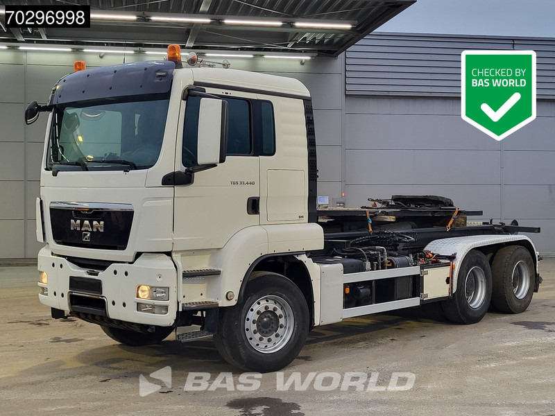Camión multibasculante MAN TGS 33.440 6X4 25Ton AJK NHS25-5930 hooklift with 5th wheel Wechselsystem Manual Big-Axle Euro 5: foto 14 Camión multibasculante MAN TGS 33.440 6X4 25Ton AJK NHS25-5930 hooklift with 5th wheel Wechselsystem Manual Big-Axle Euro 5: foto 14