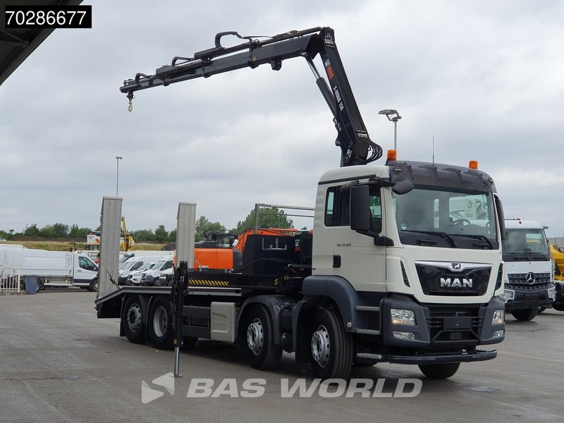 MAN TGS 35.360 8X2 HIAB X-Hiduo 158 BS-3 Crane Lift+lenkasche Machine transporter Euro 6 - Camión portavehículos, Camión grúa: foto 3 MAN TGS 35.360 8X2 HIAB X-Hiduo 158 BS-3 Crane Lift+lenkasche Machine transporter Euro 6 - Camión portavehículos, Camión grúa: foto 3