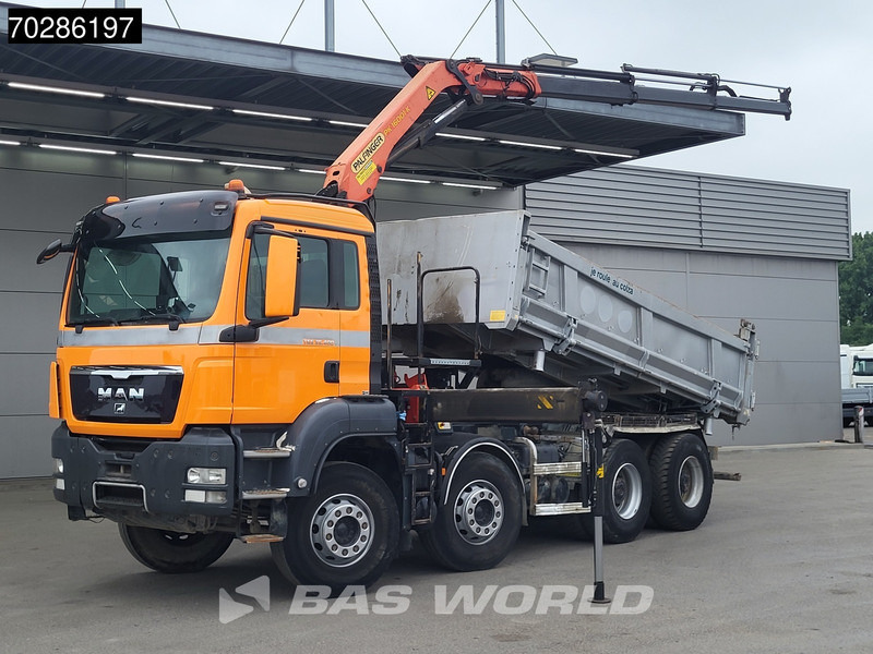 MAN TGS 35.400 8X4 Palfinger PK16001 K Kran Crane Retarder Big-Axle 2-Way tipper Euro 6 - Camión volquete, Camión grúa: foto 3 MAN TGS 35.400 8X4 Palfinger PK16001 K Kran Crane Retarder Big-Axle 2-Way tipper Euro 6 - Camión volquete, Camión grúa: foto 3