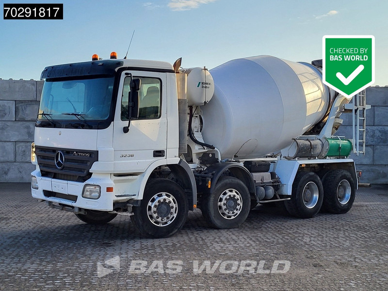 Mercedes-Benz Actros 3236 8X4 9m3 Stetter Mixer Retarder Steelsuspension Big-Axle Euro 3 - Camión hormigonera: foto 1 Mercedes-Benz Actros 3236 8X4 9m3 Stetter Mixer Retarder Steelsuspension Big-Axle Euro 3 - Camión hormigonera: foto 1