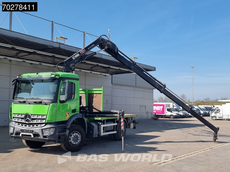 Camión caja abierta, Camión grúa Mercedes-Benz Arocs 1830 4X2 Hiab 122 ES-3 HIPRO Kran Crane Big-Axle Euro 6: foto 5