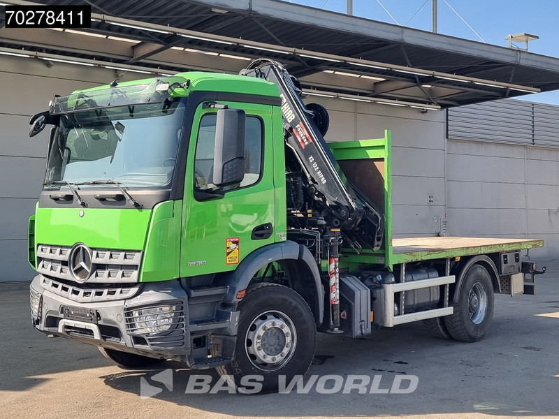 Camión caja abierta, Camión grúa Mercedes-Benz Arocs 1830 4X2 Hiab 122 ES-3 HIPRO Kran Crane Big-Axle Euro 6: foto 7