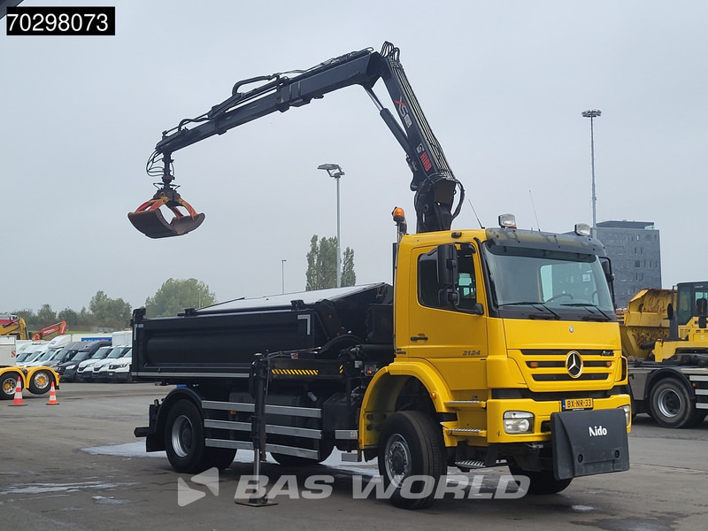 Mercedes-Benz Axor 2124 Axor 4X4 HIAB 122 B-2 HIDUO Crane Tipper Full Steel Big-Axle Euro 5 - Camión volquete, Camión grúa: foto 3 Mercedes-Benz Axor 2124 Axor 4X4 HIAB 122 B-2 HIDUO Crane Tipper Full Steel Big-Axle Euro 5 - Camión volquete, Camión grúa: foto 3