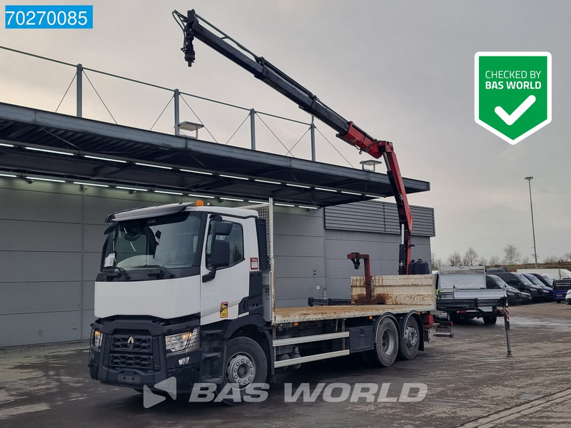 Renault C 380 6X2 Fassi F155A.0.23 E-ACTIVE Remote Control Euro 6 - Camión caja abierta, Camión grúa: foto 1 Renault C 380 6X2 Fassi F155A.0.23 E-ACTIVE Remote Control Euro 6 - Camión caja abierta, Camión grúa: foto 1