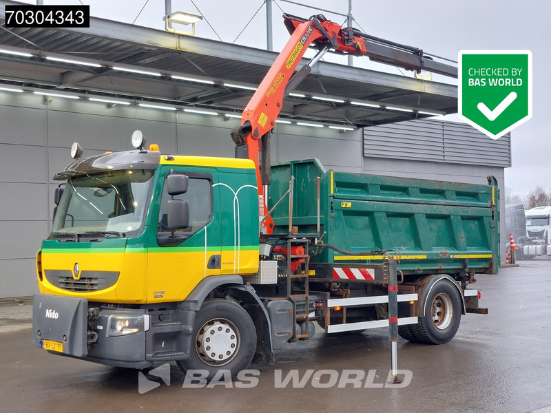 Renault D 280 D 4X2 Palfinger 12t/m Crane Tipper Automatic Euro 5 - Camión volquete, Camión grúa: foto 1 Renault D 280 D 4X2 Palfinger 12t/m Crane Tipper Automatic Euro 5 - Camión volquete, Camión grúa: foto 1