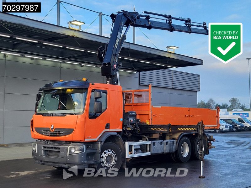 Renault Premium 430 Lander 6X4 HIAB 211 EP-4 Crane Kran 10m3Tipper Big-Axle Euro 5 - Camión volquete, Camión grúa: foto 1 Renault Premium 430 Lander 6X4 HIAB 211 EP-4 Crane Kran 10m3Tipper Big-Axle Euro 5 - Camión volquete, Camión grúa: foto 1