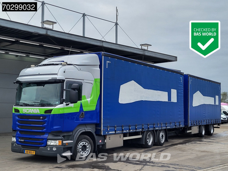 Scania R410 R 6X2 NL-Combi Curtainsides Lift+steering axle Automatic Euro 6 - Camión lona: foto 1 Scania R410 R 6X2 NL-Combi Curtainsides Lift+steering axle Automatic Euro 6 - Camión lona: foto 1