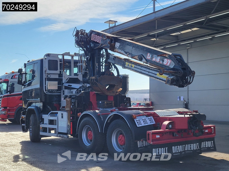 Camión forestal, Camión grúa Scania R580 6X4 Holz Kran Diebolt D28 Full-Steel: foto 8