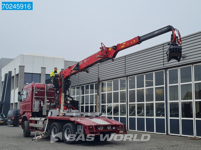 Scania R580 6X4 Jonsered J28505 83 Crane Kran Steel-suspension Retarder - Camión forestal, Camión grúa: foto 2 Scania R580 6X4 Jonsered J28505 83 Crane Kran Steel-suspension Retarder - Camión forestal, Camión grúa: foto 2