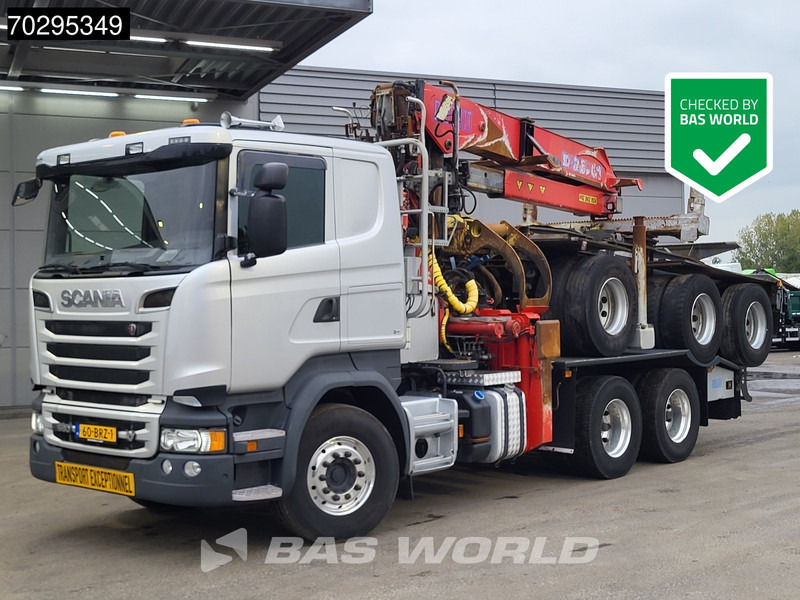 Scania R580 R 6X4 NL-Truck Diebolt D28.81 Kran Crane Holztransport + Dolly Retarder Euro 6 - Camión forestal, Camión grúa: foto 1 Scania R580 R 6X4 NL-Truck Diebolt D28.81 Kran Crane Holztransport + Dolly Retarder Euro 6 - Camión forestal, Camión grúa: foto 1