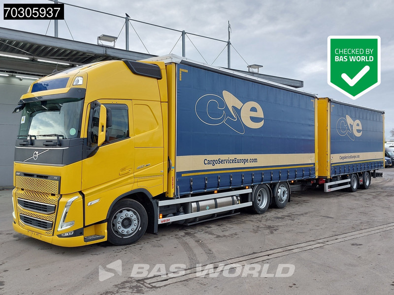 Volvo FH 460 6X2 Curtainsider Combi LNG Engine Sliding roof I-Park cool VEB+ - Camión lona: foto 1 Volvo FH 460 6X2 Curtainsider Combi LNG Engine Sliding roof I-Park cool VEB+ - Camión lona: foto 1