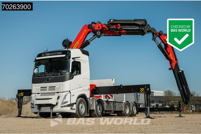 Volvo FH 500 8X2 Palfinger PK110002 SH Crane + Fly-Jib Winch VEB+ Euro 6 - Camión caja abierta, Camión grúa: foto 1 Volvo FH 500 8X2 Palfinger PK110002 SH Crane + Fly-Jib Winch VEB+ Euro 6 - Camión caja abierta, Camión grúa: foto 1