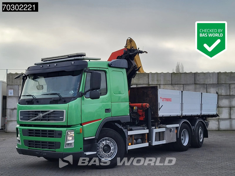 Volvo FM 340 FM 6X2 Palfinger PK23002 Crane 10m3 3-way tipper Lift+steering axle Euro 5 - Camión volquete, Camión grúa: foto 1 Volvo FM 340 FM 6X2 Palfinger PK23002 Crane 10m3 3-way tipper Lift+steering axle Euro 5 - Camión volquete, Camión grúa: foto 1