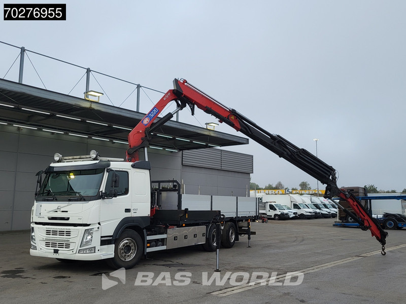 Volvo FM 450 6X2 HMF3220 K5 + Jib K5 Crane Kran Lift-Steering Axle VEB+ Automatic - Camión caja abierta, Camión grúa: foto 5 Volvo FM 450 6X2 HMF3220 K5 + Jib K5 Crane Kran Lift-Steering Axle VEB+ Automatic - Camión caja abierta, Camión grúa: foto 5