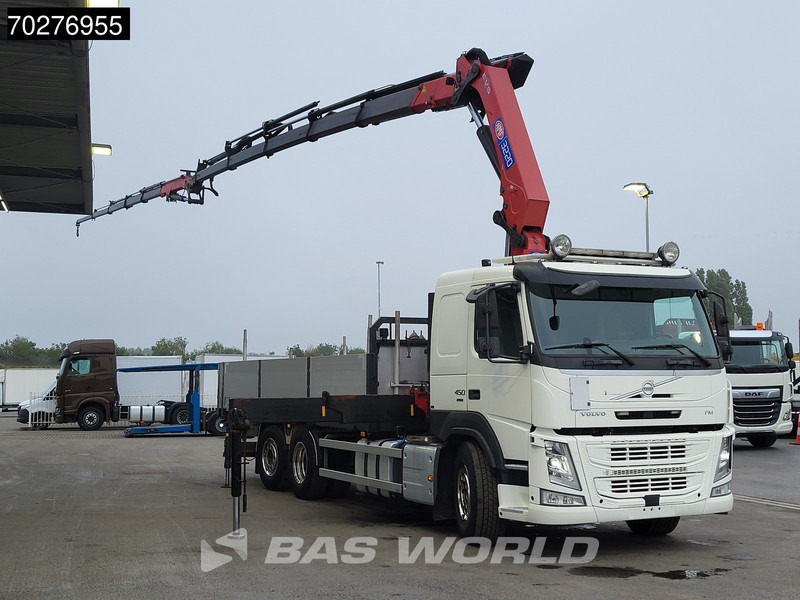 Volvo FM 450 6X2 HMF3220 K5 + Jib K5 Crane Kran Lift-Steering Axle VEB+ Automatic - Camión caja abierta, Camión grúa: foto 3 Volvo FM 450 6X2 HMF3220 K5 + Jib K5 Crane Kran Lift-Steering Axle VEB+ Automatic - Camión caja abierta, Camión grúa: foto 3