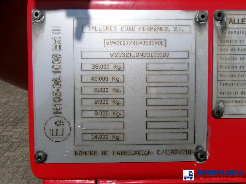 Semirremolque cisterna COBO Bitumen tank inox 34 m3 / 1 comp: foto 13