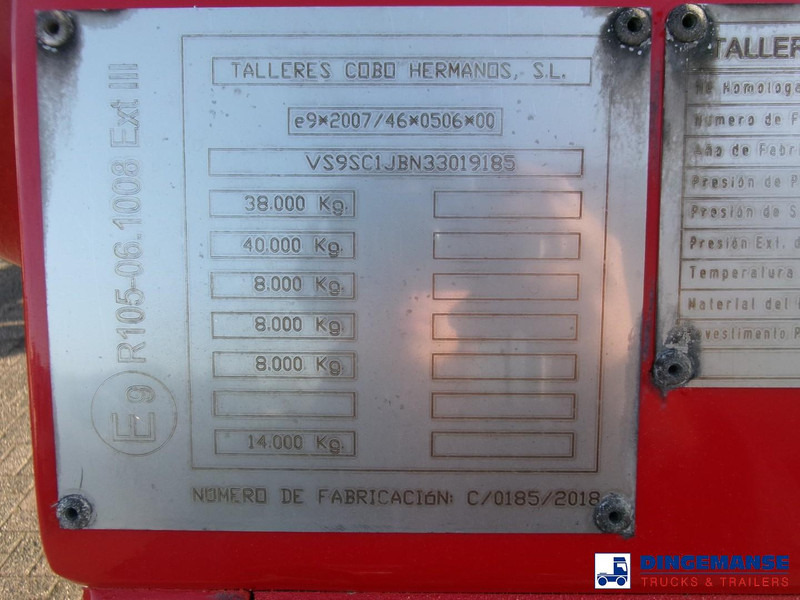 Semirremolque cisterna COBO Bitumen tank inox 34 m3 / 1 comp: foto 11 Semirremolque cisterna COBO Bitumen tank inox 34 m3 / 1 comp: foto 11