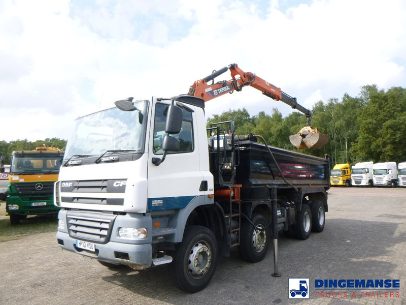 DAF CF 85.360 8X4 RHD tipper + Terex 118.2 VGL-A15 - Camión grúa: foto 1 DAF CF 85.360 8X4 RHD tipper + Terex 118.2 VGL-A15 - Camión grúa: foto 1