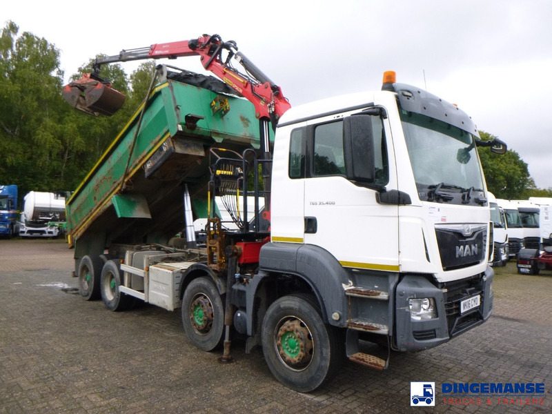 MAN TGS 35.400 8X4 RHD tipper + Palfinger Epsilon M125L - Camión grúa: foto 2 MAN TGS 35.400 8X4 RHD tipper + Palfinger Epsilon M125L - Camión grúa: foto 2