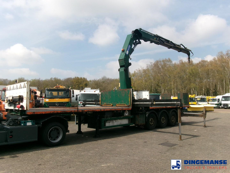 Massey Platform trailer + HMF 4720 K3 crane - Semirremolque plataforma/ Caja abierta: foto 1 Massey Platform trailer + HMF 4720 K3 crane - Semirremolque plataforma/ Caja abierta: foto 1