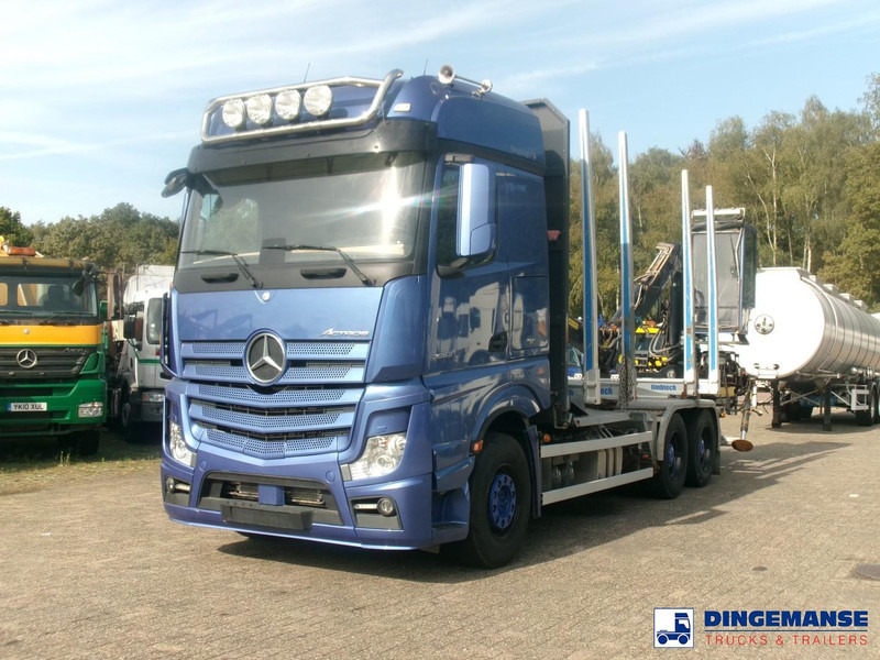 Mercedes-Benz Actros 2663 6x4 Euro 6 loglift F96 crane timber truck - Camión grúa: foto 1 Mercedes-Benz Actros 2663 6x4 Euro 6 loglift F96 crane timber truck - Camión grúa: foto 1