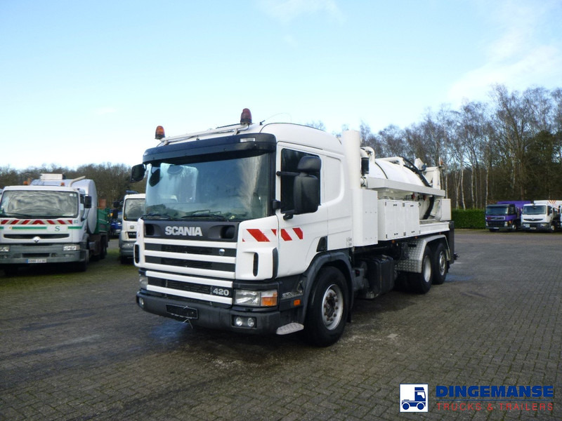 Scania P124-420 6x2 vacuum tank 10.5 m3 - Limpieza de alcantarillado: foto 1 Scania P124-420 6x2 vacuum tank 10.5 m3 - Limpieza de alcantarillado: foto 1