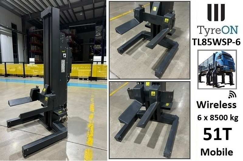 TL85W-6 51T wireless - 6 x 8,5 T - battery 24V DC / 3 kW per column - Spark proof, welding, cutting and grinding - Equipo de taller: foto 2 TL85W-6 51T wireless - 6 x 8,5 T - battery 24V DC / 3 kW per column - Spark proof, welding, cutting and grinding - Equipo de taller: foto 2