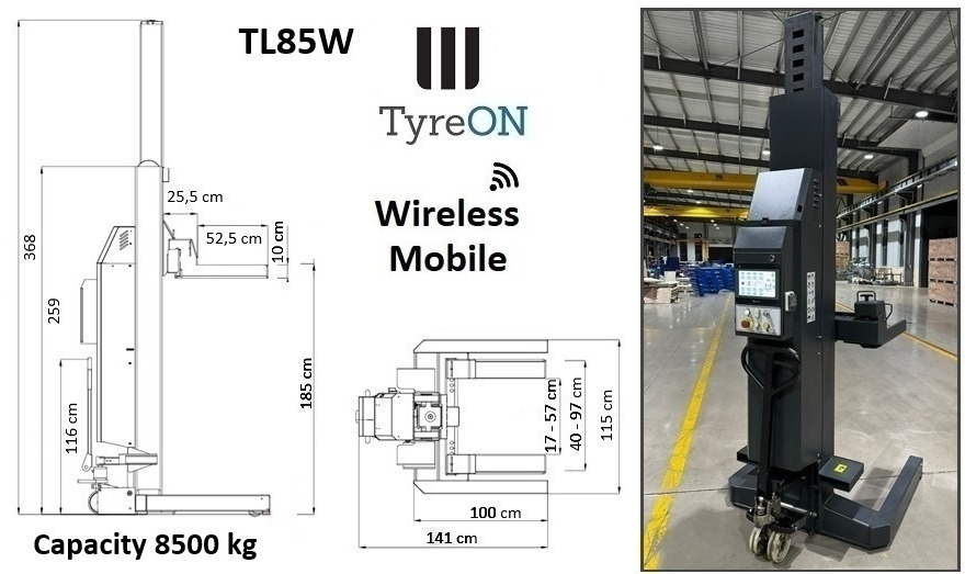 TL85W-6 51T wireless - 6 x 8,5 T - battery 24V DC / 3 kW per column - Spark proof, welding, cutting and grinding - Equipo de taller: foto 3 TL85W-6 51T wireless - 6 x 8,5 T - battery 24V DC / 3 kW per column - Spark proof, welding, cutting and grinding - Equipo de taller: foto 3