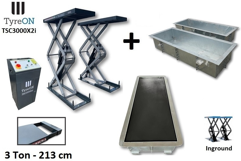 TSC3000X2i in floor scissor lift - Extendable tables - Recessed containers - Equipo de taller: foto 2 TSC3000X2i in floor scissor lift - Extendable tables - Recessed containers - Equipo de taller: foto 2