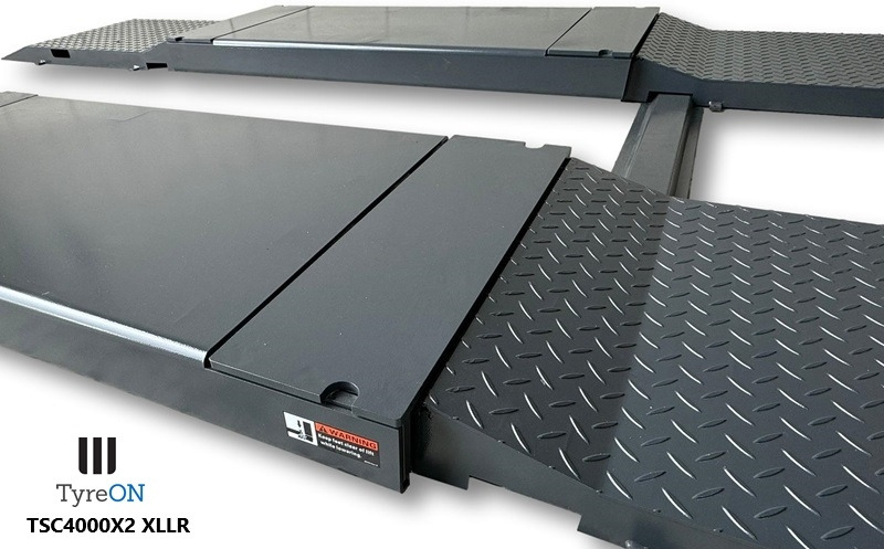 TSC4000X2 XLLR Low Profile 4T floor mounted scissor lift - Large lifting range, 66 cm wide extendable tables 148.5 to 230,5 cm - Hydromechanically locked - no air required - Also for vehicles with 5 c - Equipo de taller: foto 3 TSC4000X2 XLLR Low Profile 4T floor mounted scissor lift - Large lifting range, 66 cm wide extendable tables 148.5 to 230,5 cm - Hydromechanically locked - no air required - Also for vehicles with 5 c - Equipo de taller: foto 3